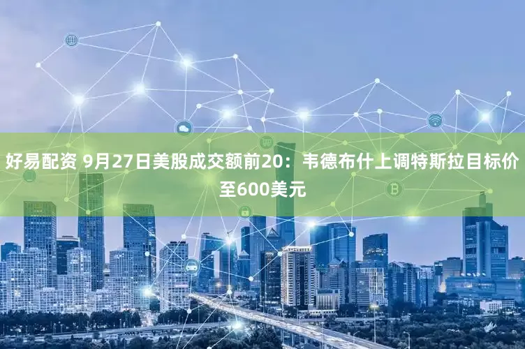 好易配资 9月27日美股成交额前20:韦德布什上调特斯拉目标价至600美元